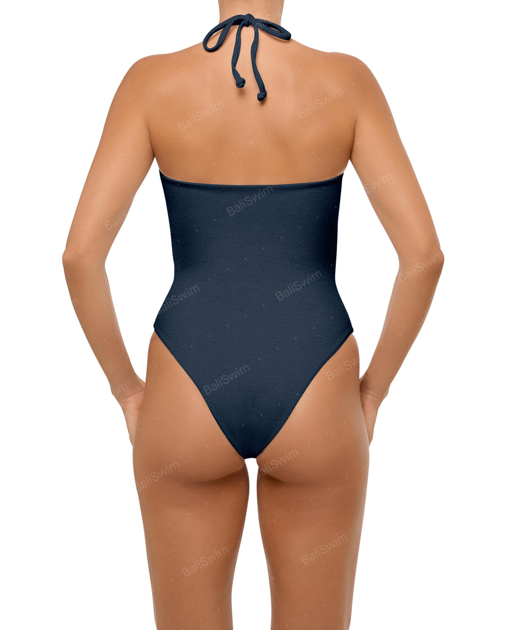 BSWS-S59 Asymmetric Cutout Halter One Piece