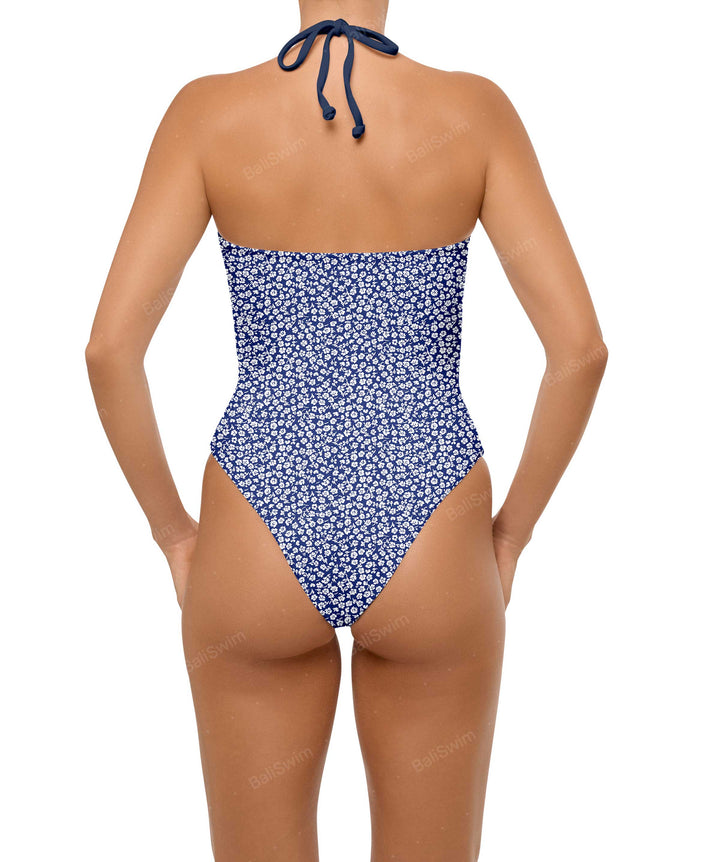 BSWS-S59 Asymmetric Cutout Halter One Piece