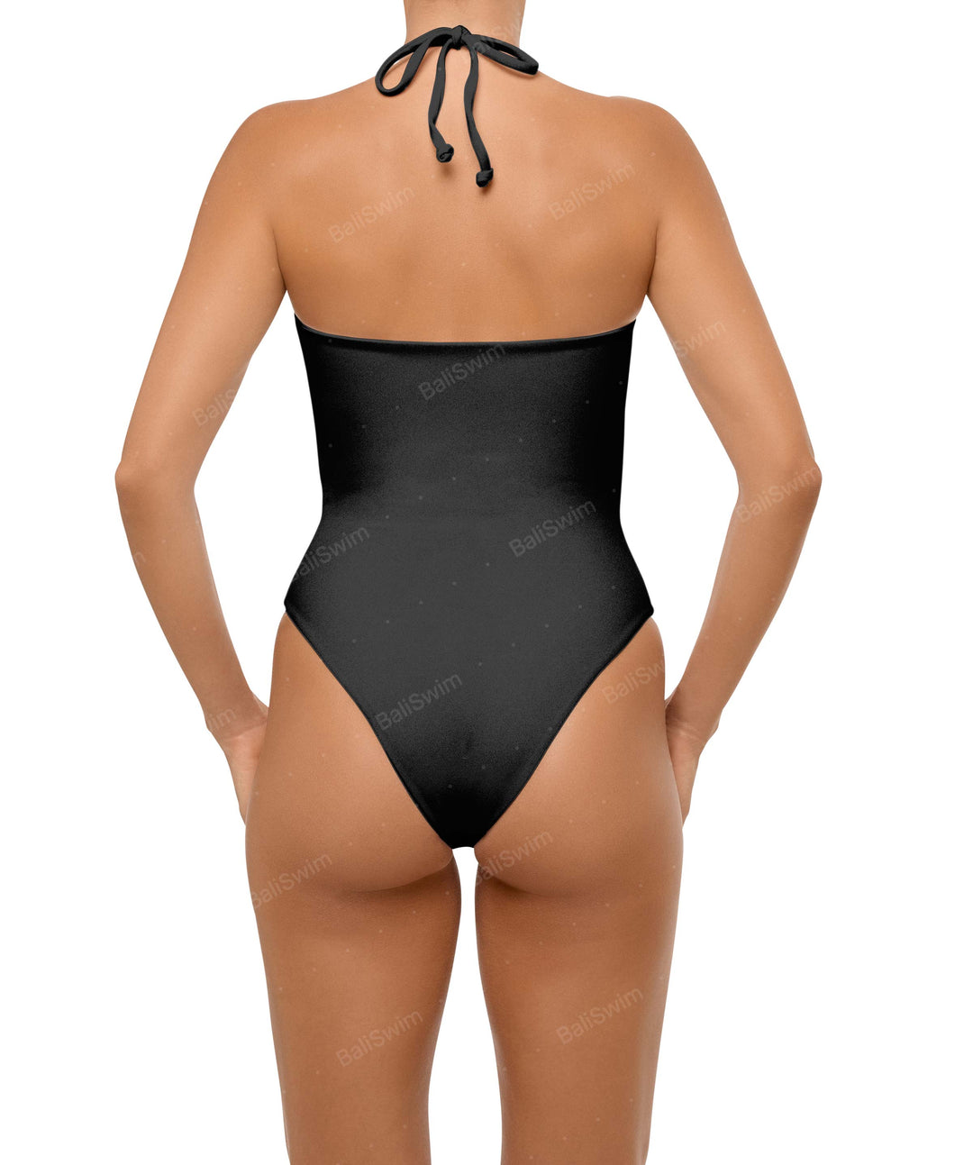 BSWS-S59 Asymmetric Cutout Halter One Piece