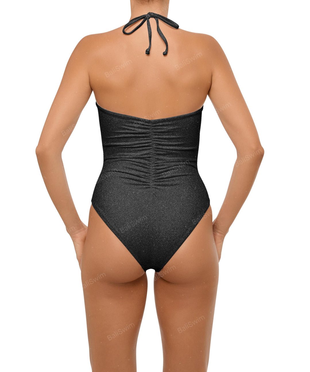 BSWS-S60 Ruched Halter One Piece