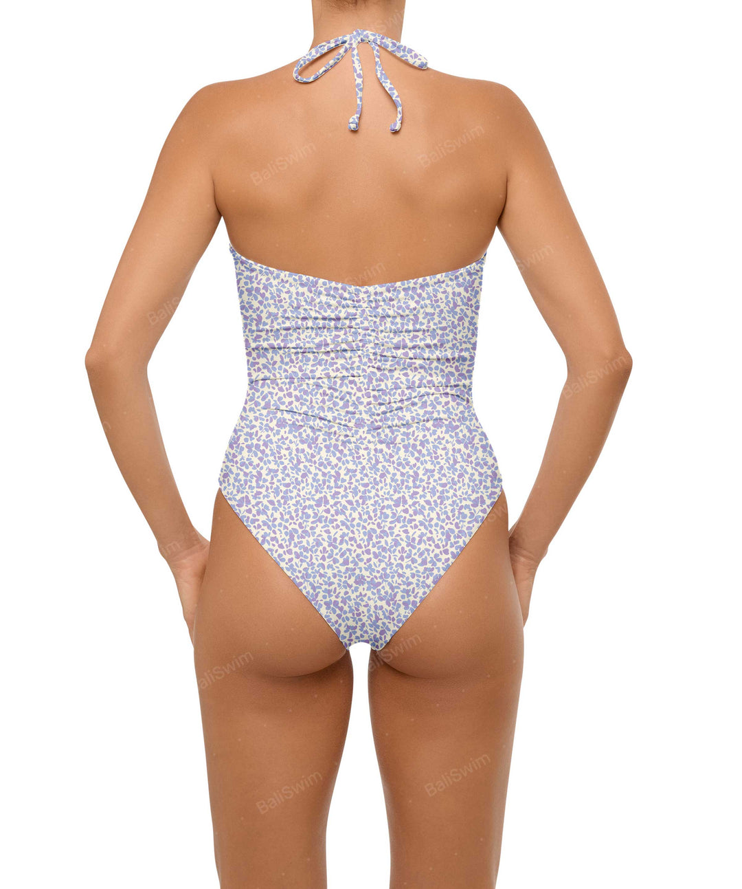 BSWS-S60 Ruched Halter One Piece