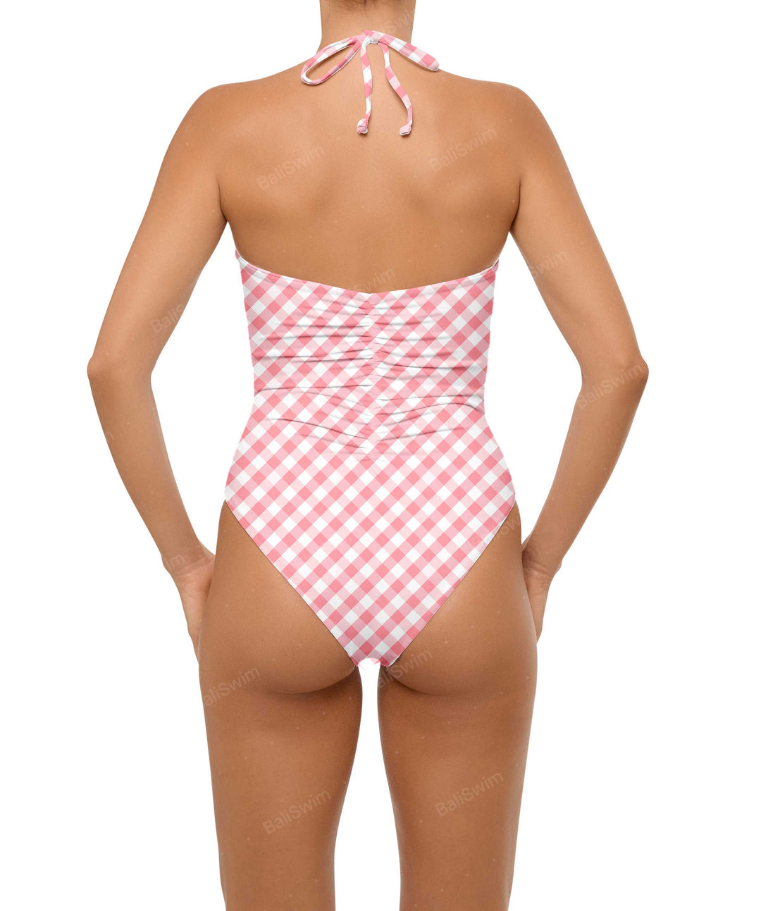 BSWS-S60 Ruched Halter One Piece