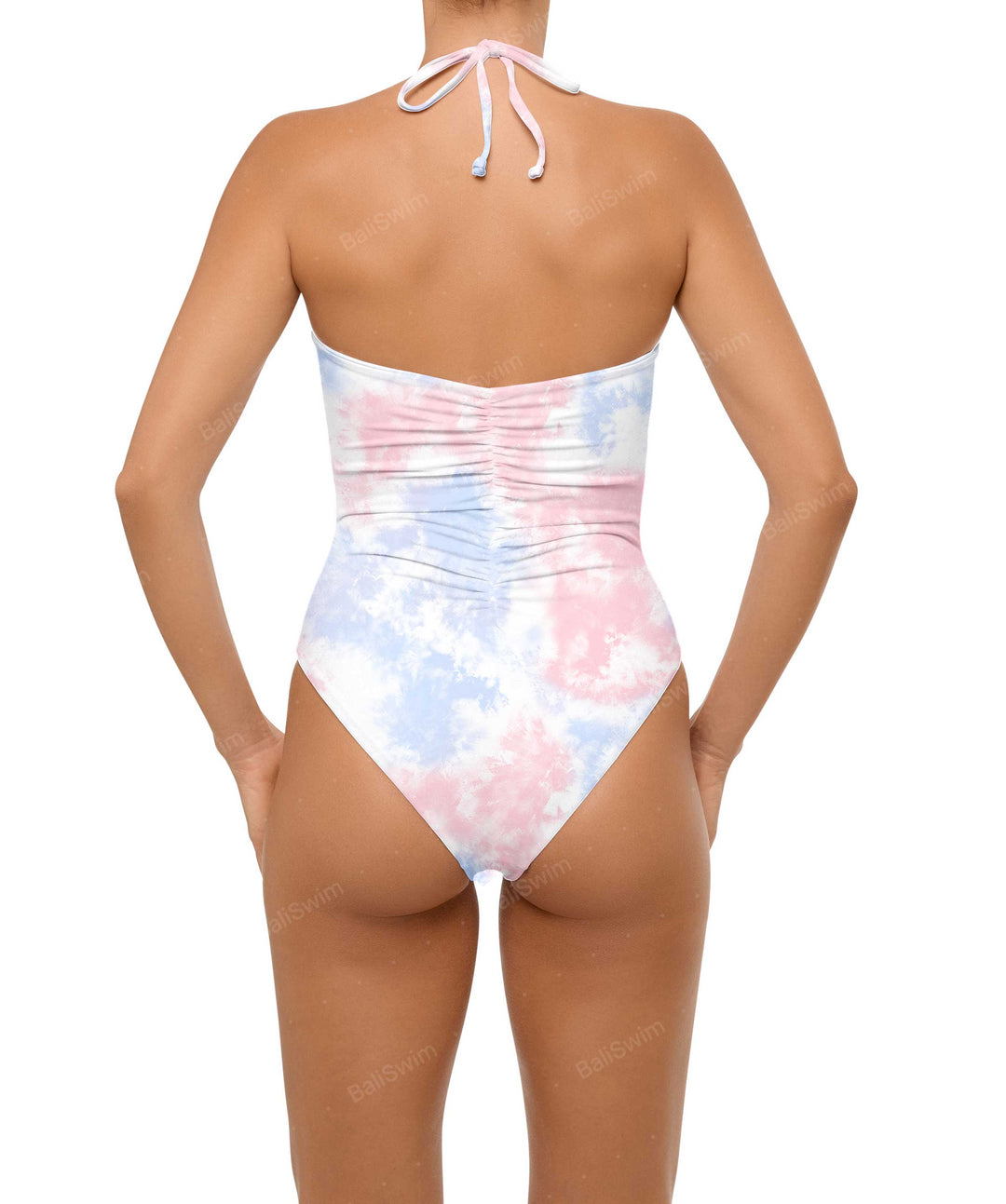 BSWS-S60 Ruched Halter One Piece