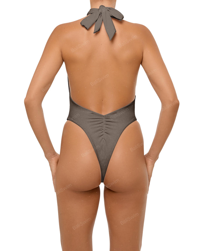 BSWS-S62 Halter Cutout Low Back One Piece