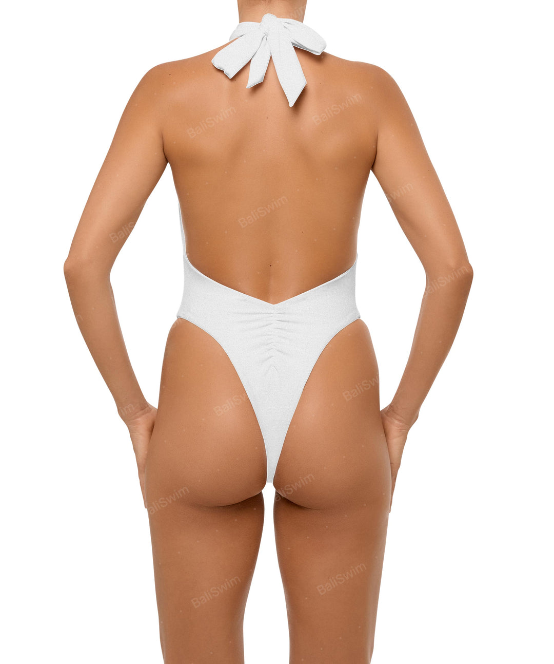 BSWS-S62 Halter Cutout Low Back One Piece