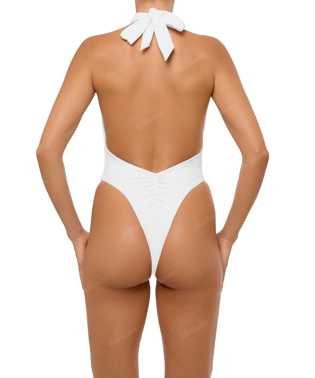 BSWS-S62 Halter Cutout Low Back One Piece