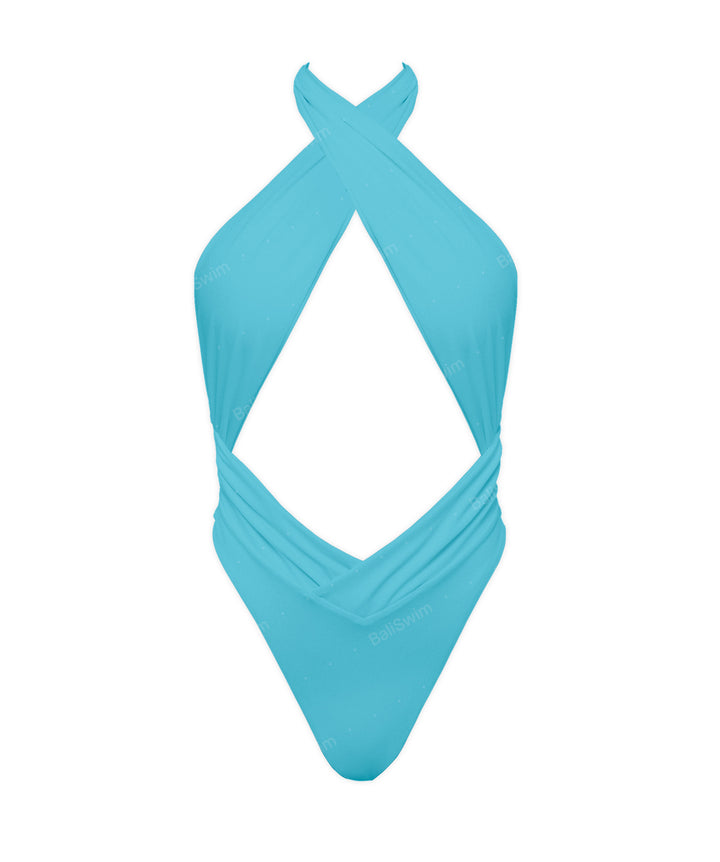 BSWS-S62 Halter Cutout Low Back One Piece