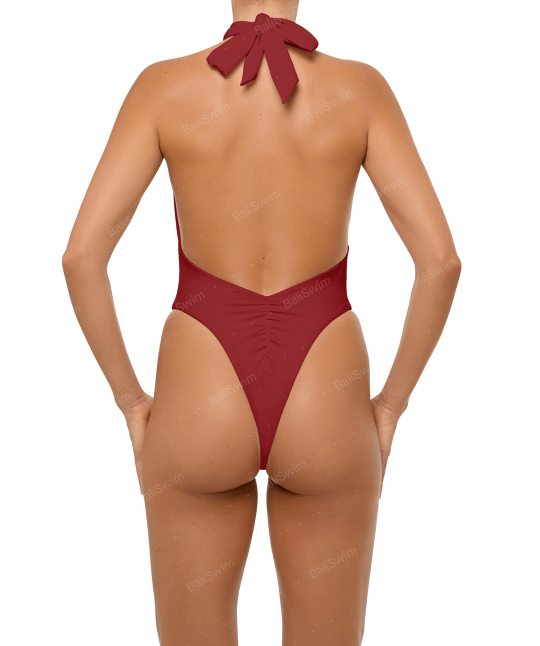 BSWS-S62 Halter Cutout Low Back One Piece