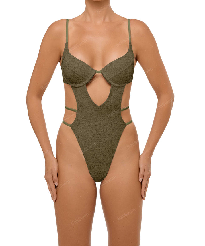 BSWS-S63 V-underwired CutOut One Piece