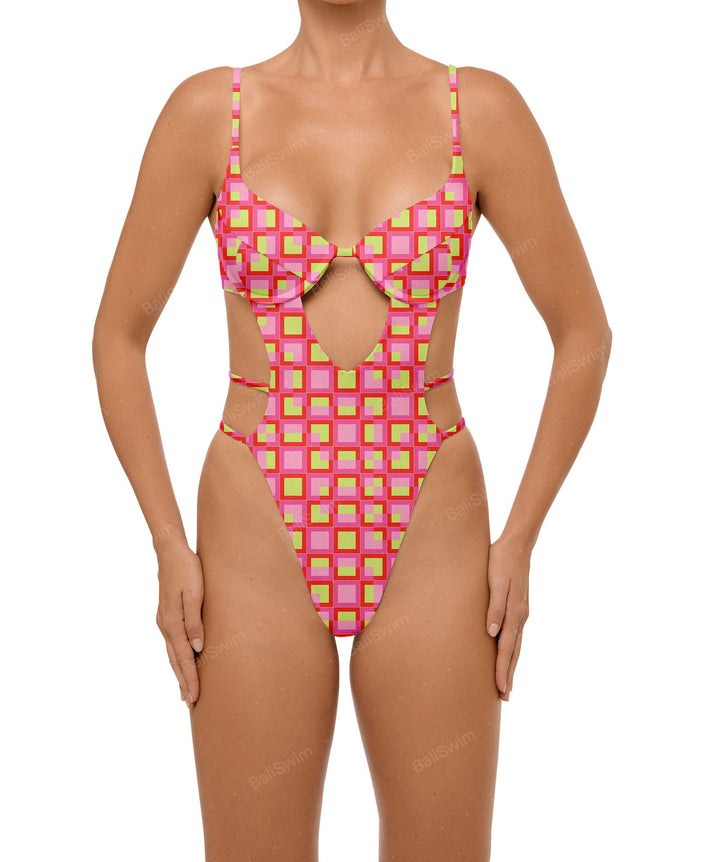 BSWS-S63 V-underwired CutOut One Piece