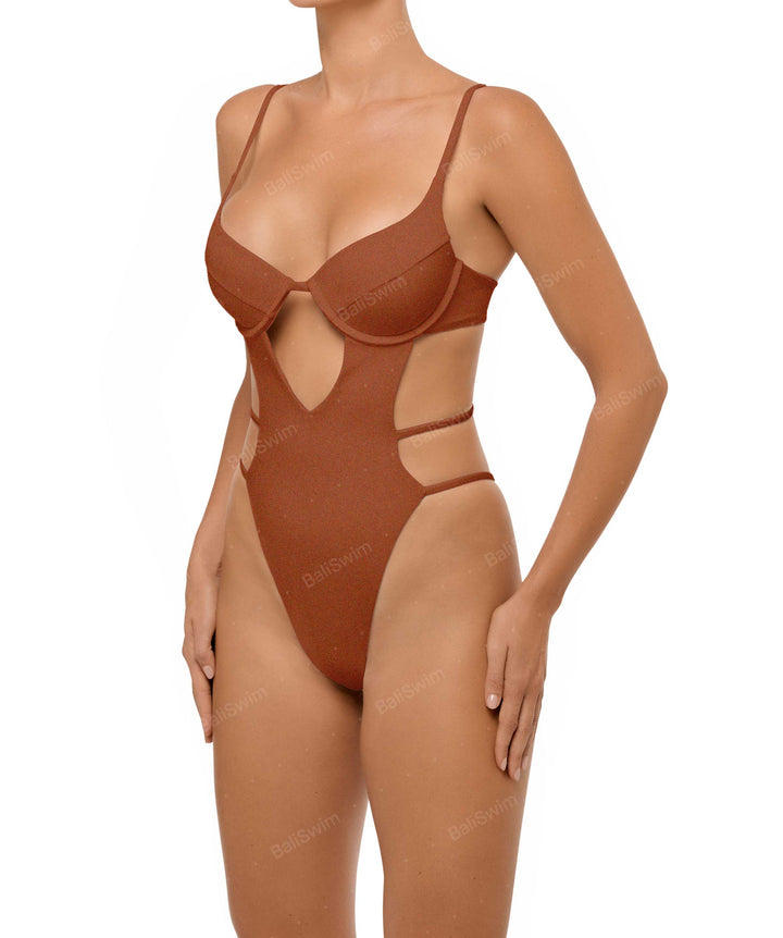 BSWS-S63 V-underwired CutOut One Piece