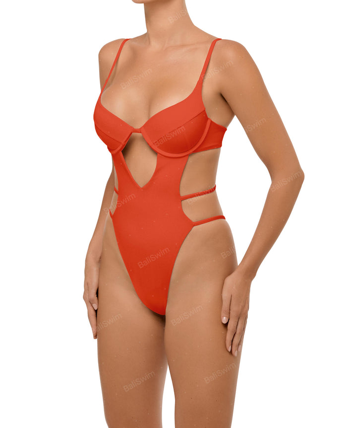BSWS-S63 V-underwired CutOut One Piece