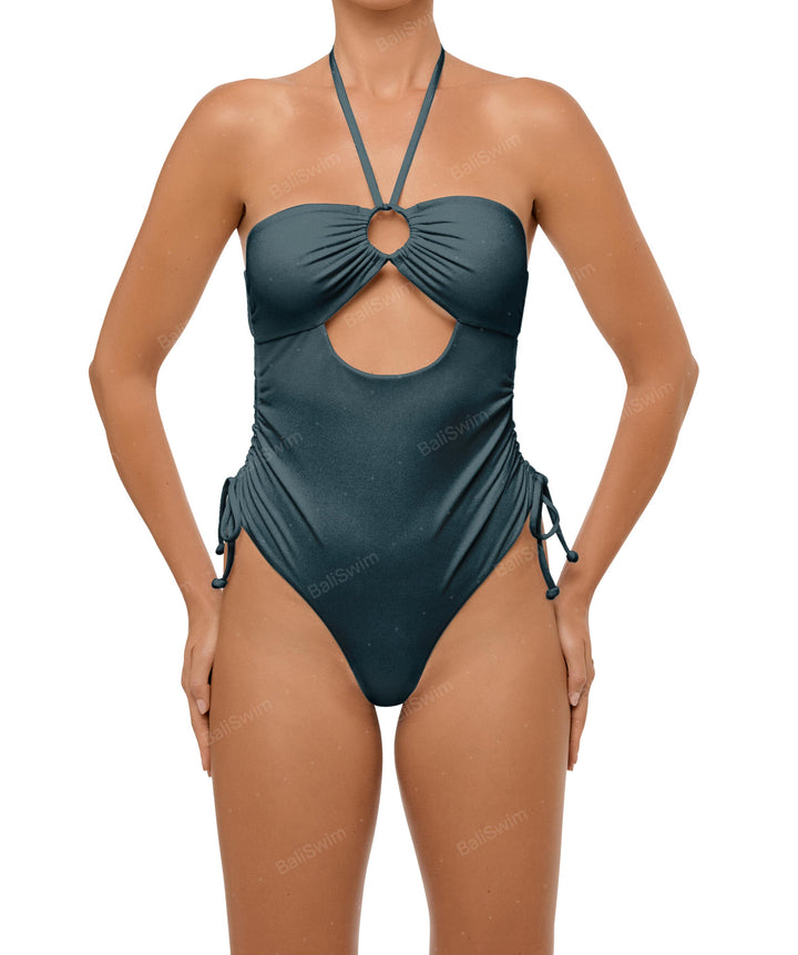 BSWS-S64 Peek a Boo Halter One Piece