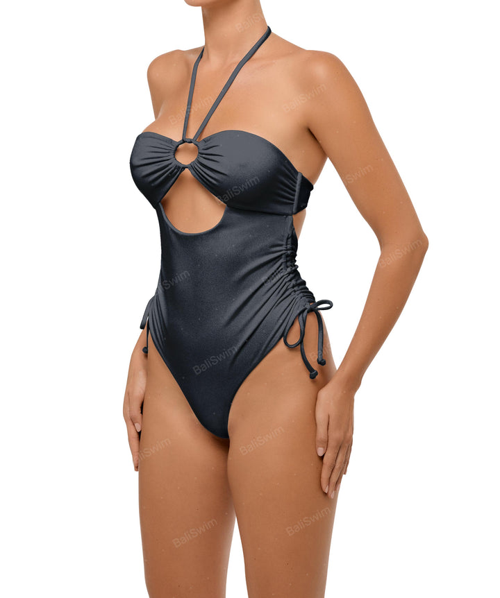 BSWS-S64 Peek a Boo Halter One Piece