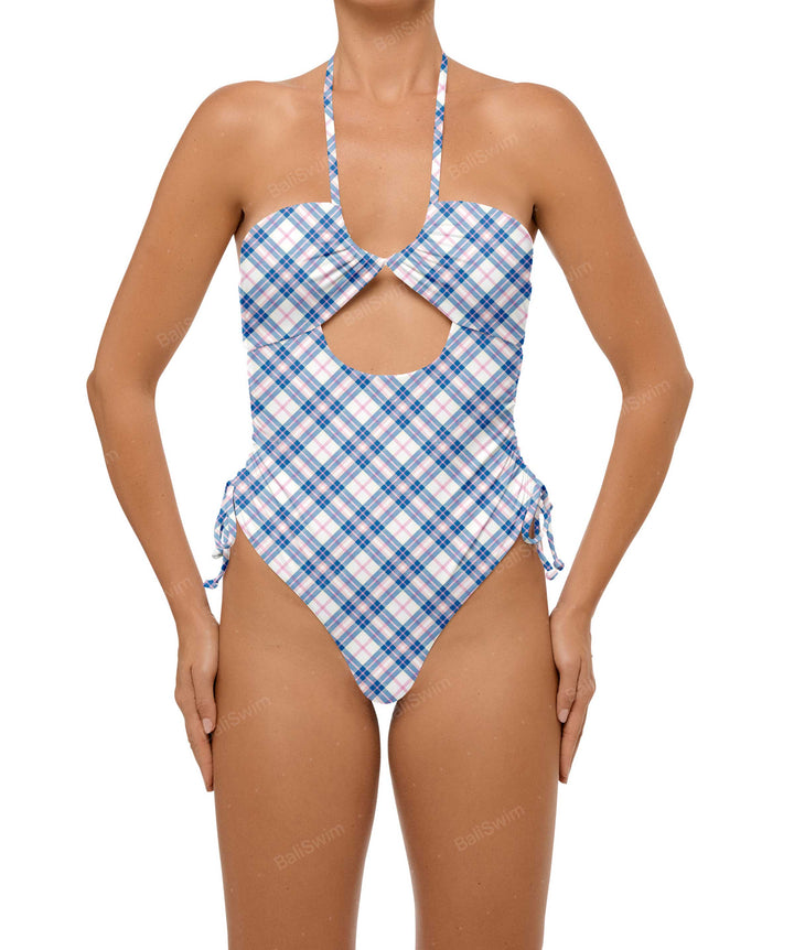 BSWS-S64 Peek a Boo Halter One Piece