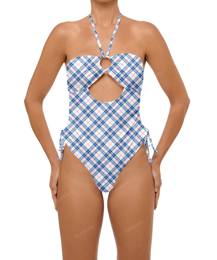 BSWS-S64 Peek a Boo Halter One Piece