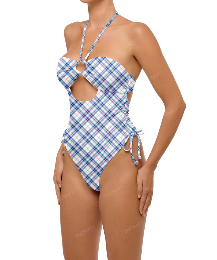BSWS-S64 Peek a Boo Halter One Piece