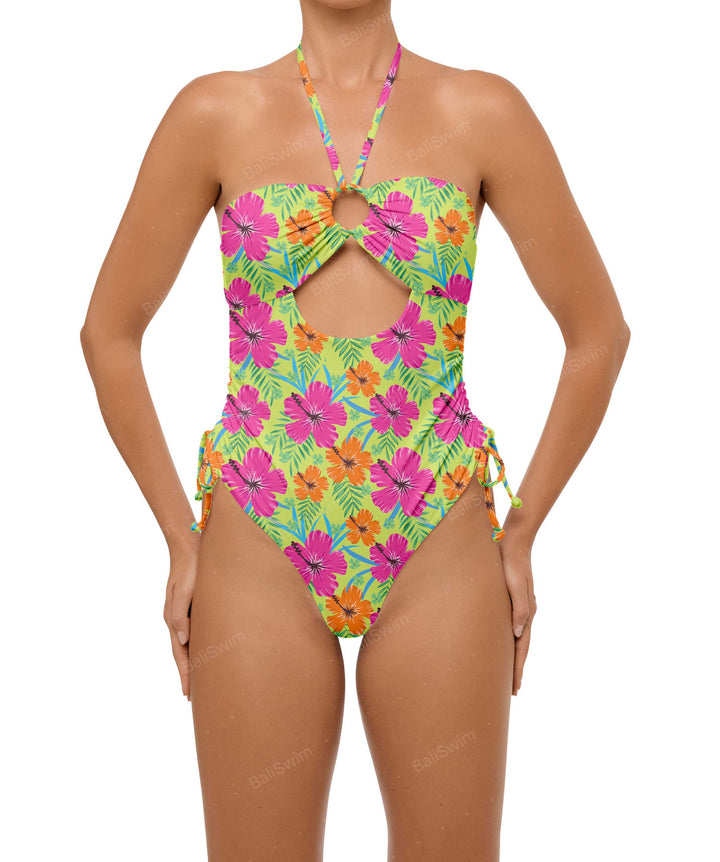 BSWS-S64 Peek a Boo Halter One Piece