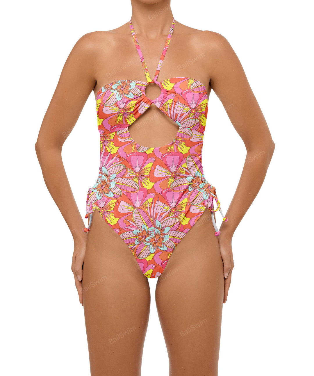 BSWS-S64 Peek a Boo Halter One Piece