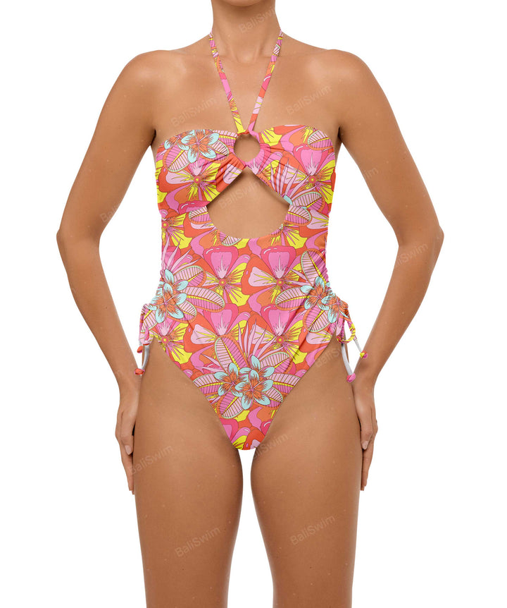 BSWS-S64 Peek a Boo Halter One Piece