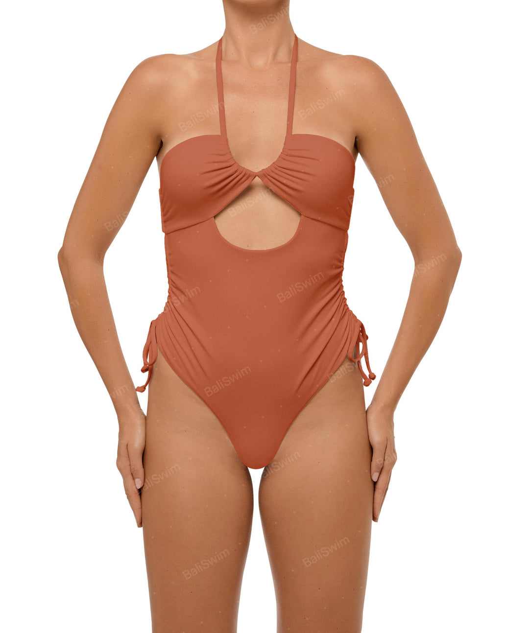 BSWS-S64 Peek a Boo Halter One Piece