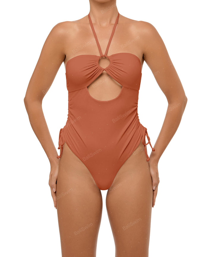 BSWS-S64 Peek a Boo Halter One Piece