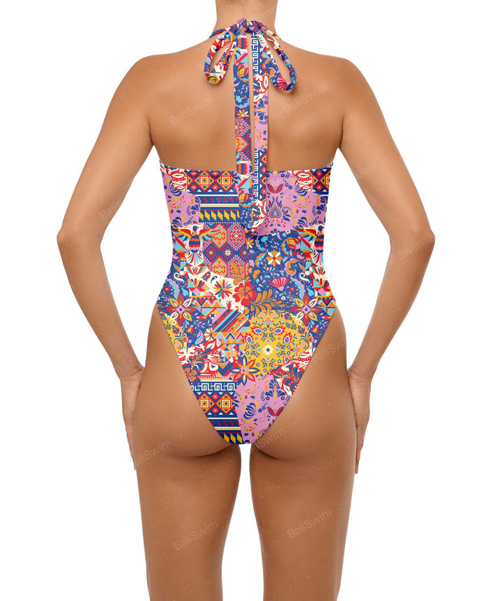 BSWS-S65 High Neck Keyhole One Piece