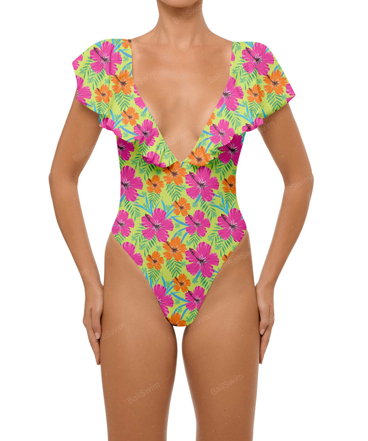 BSWS-S66 Flounce Sleeves One Piece