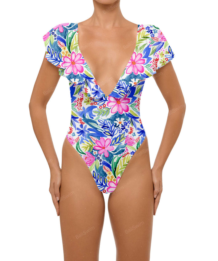 BSWS-S66 Flounce Sleeves One Piece