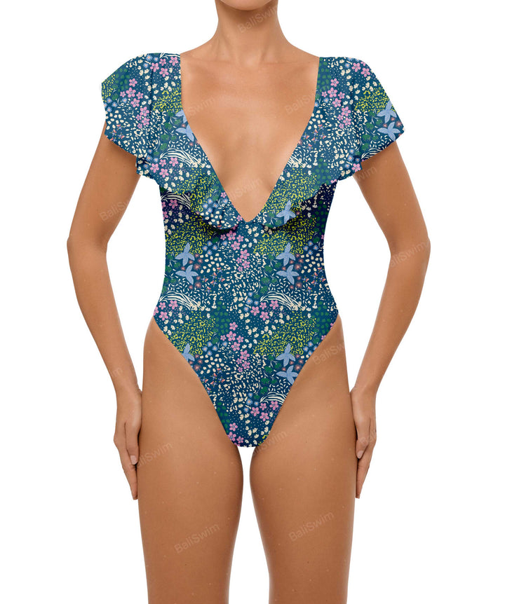 BSWS-S66 Flounce Sleeves One Piece