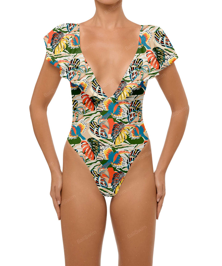 BSWS-S66 Flounce Sleeves One Piece