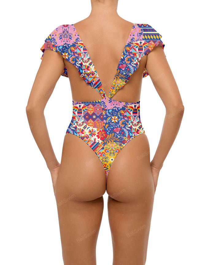 BSWS-S66 Flounce Sleeves One Piece