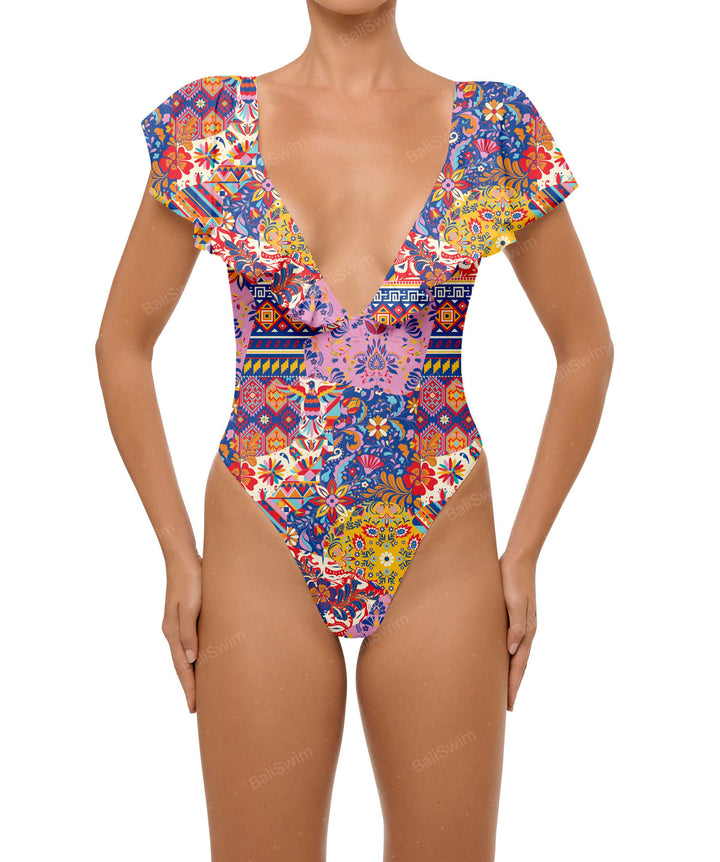 BSWS-S66 Flounce Sleeves One Piece