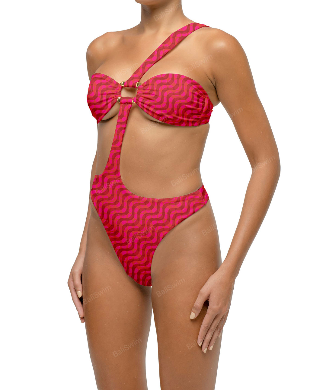 BSWS-S67 Asymetric Wave Ring One Piece