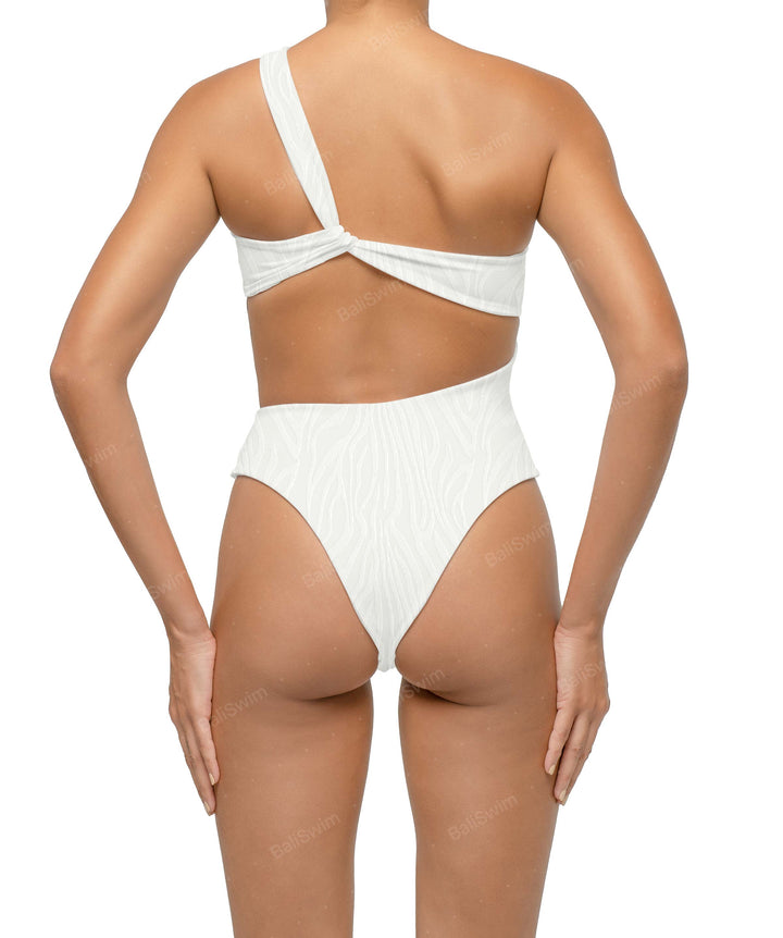 BSWS-S68 Asymetric Ruched One Piece