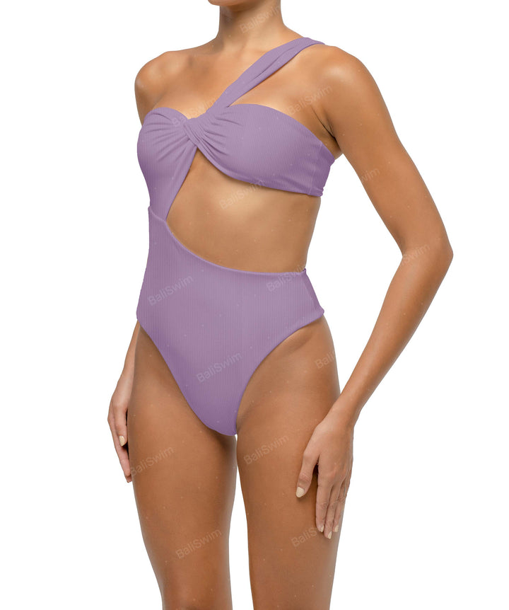 BSWS-S68 Asymetric Ruched One Piece