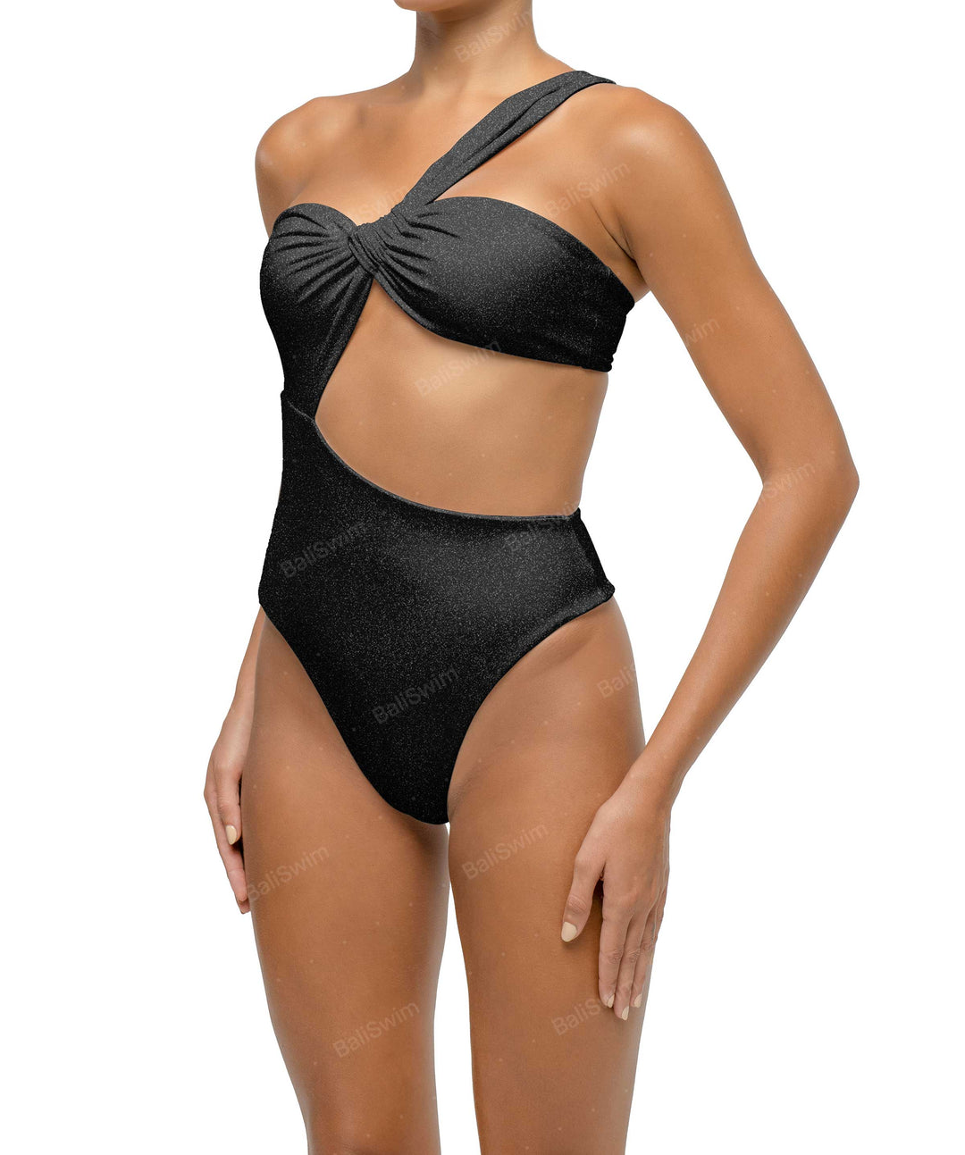 BSWS-S68 Asymetric Ruched One Piece