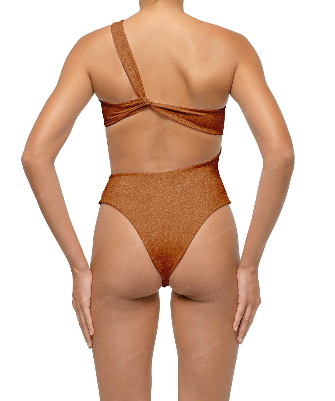 BSWS-S68 Asymetric Ruched One Piece