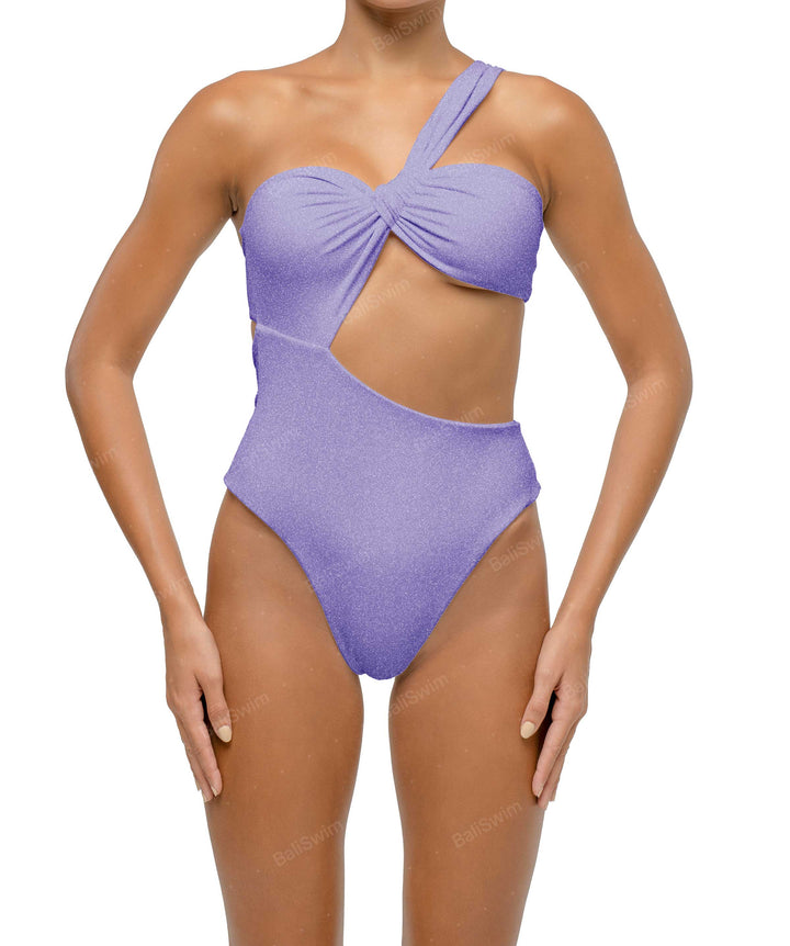 BSWS-S68 Asymetric Ruched One Piece