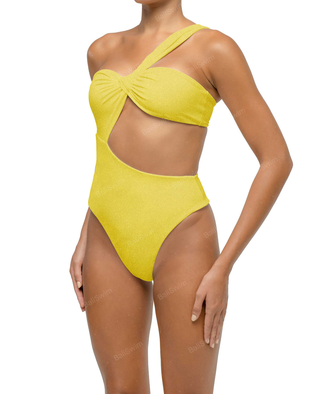 BSWS-S68 Asymetric Ruched One Piece