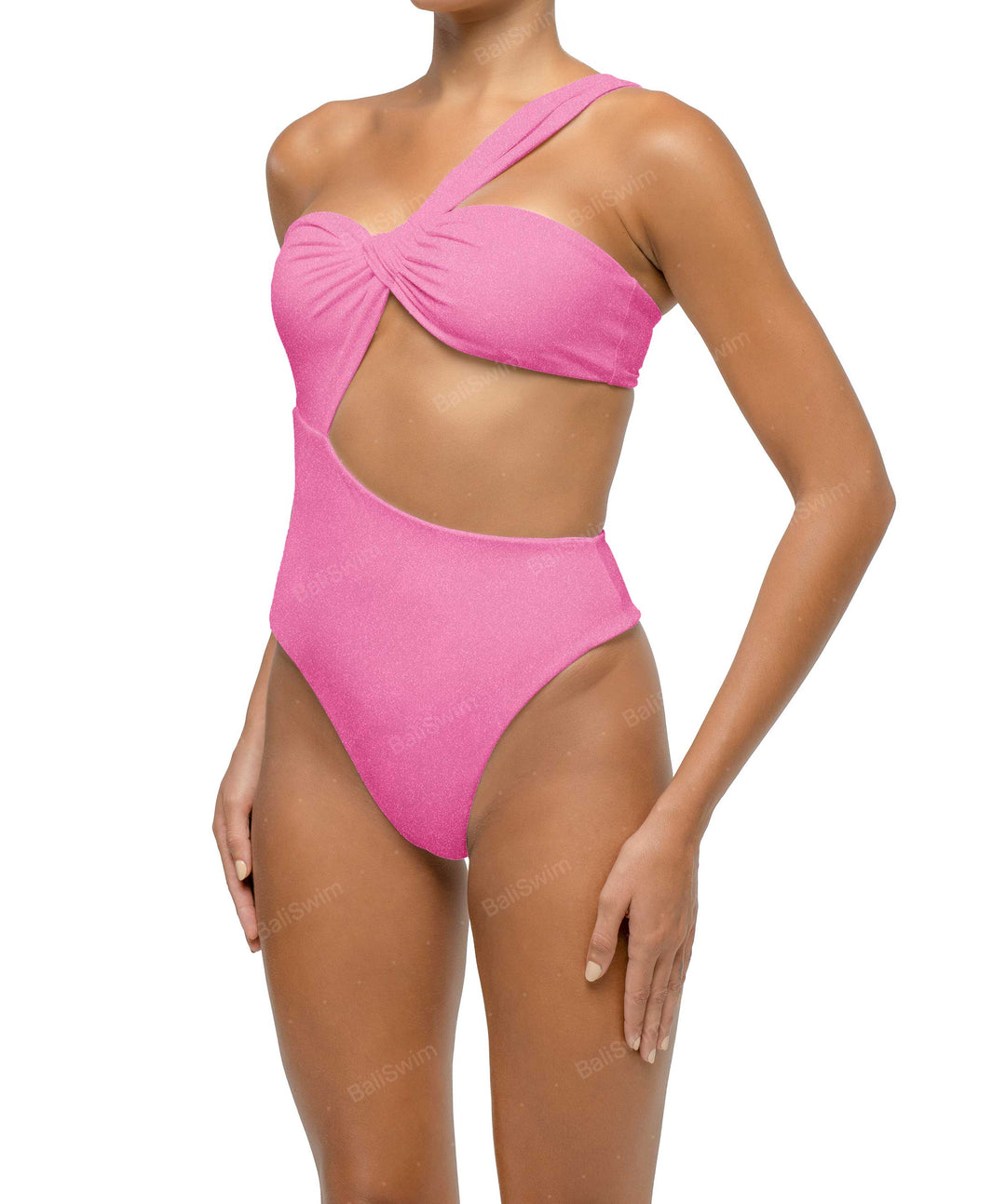 BSWS-S68 Asymetric Ruched One Piece