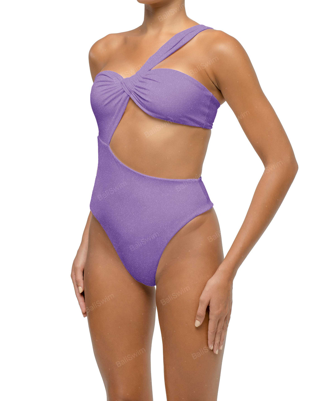 BSWS-S68 Asymetric Ruched One Piece