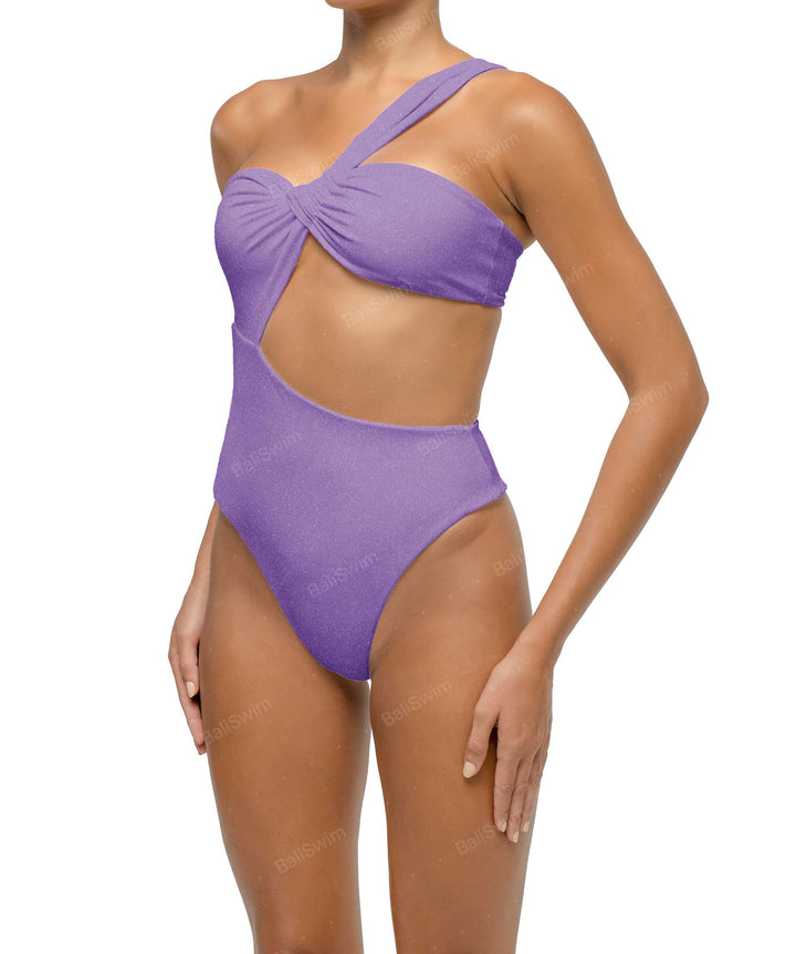 BSWS-S68 Asymetric Ruched One Piece