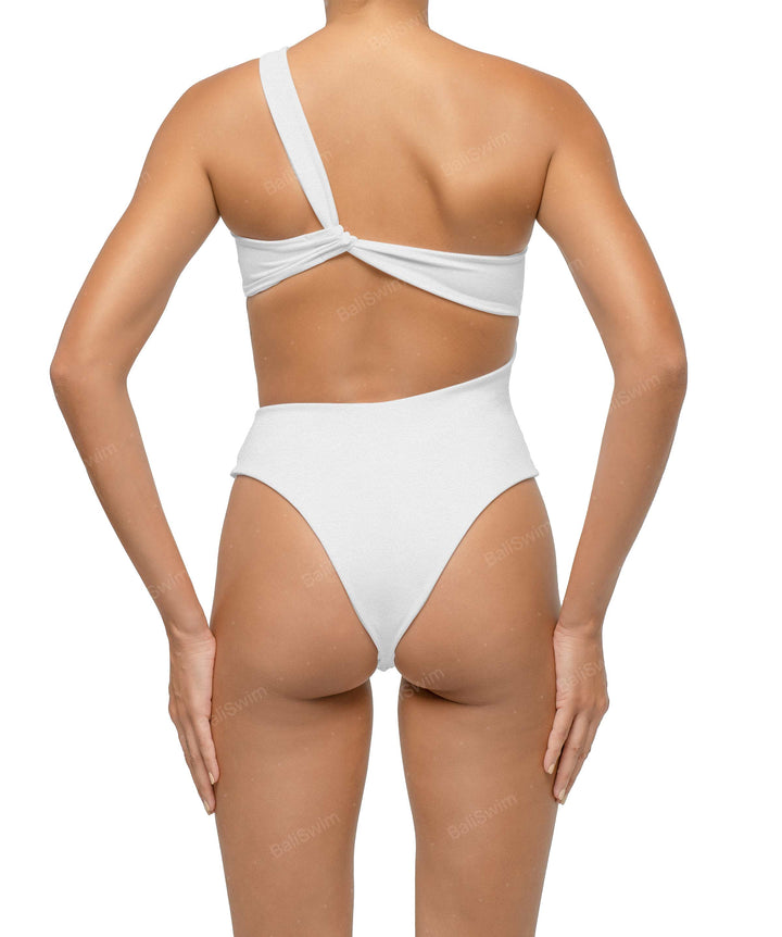 BSWS-S68 Asymetric Ruched One Piece