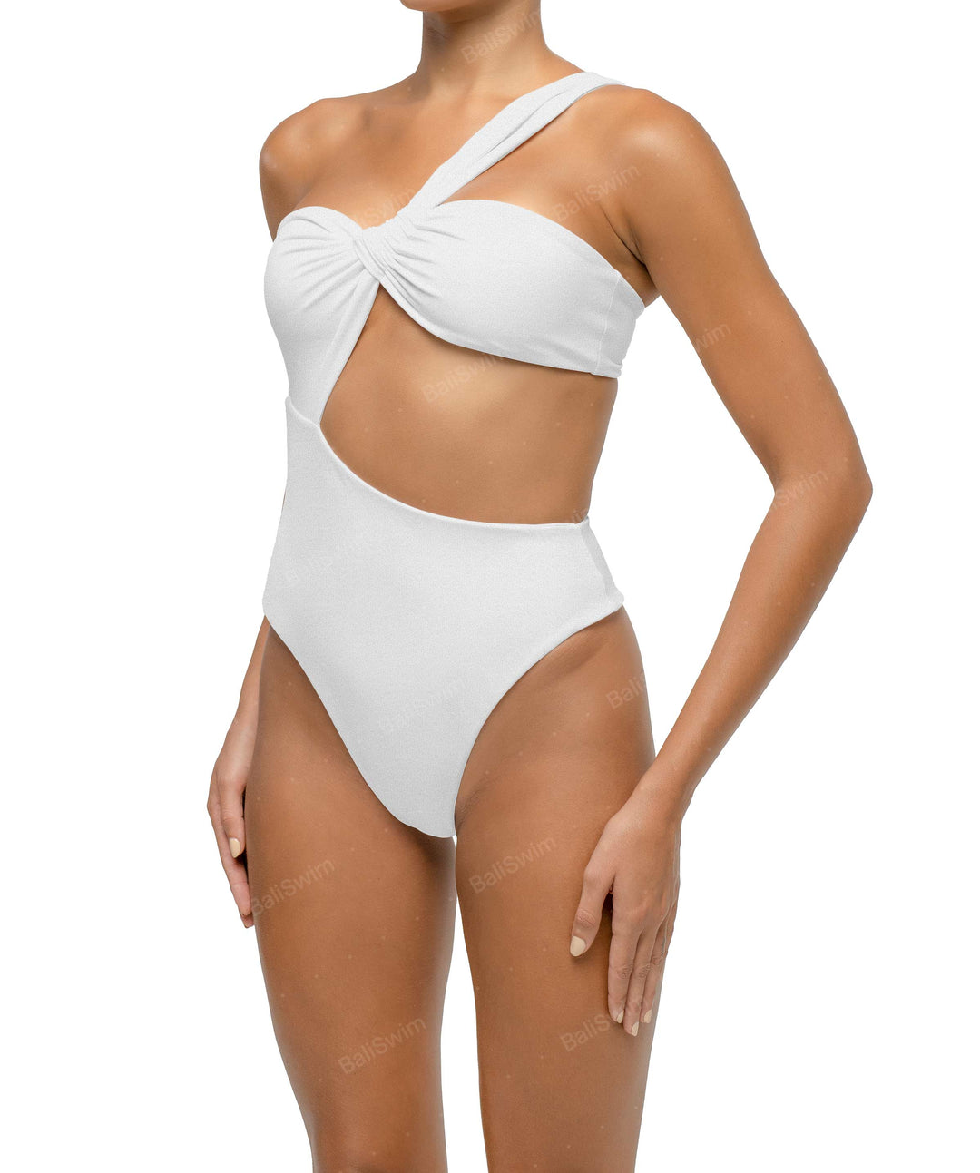 BSWS-S68 Asymetric Ruched One Piece
