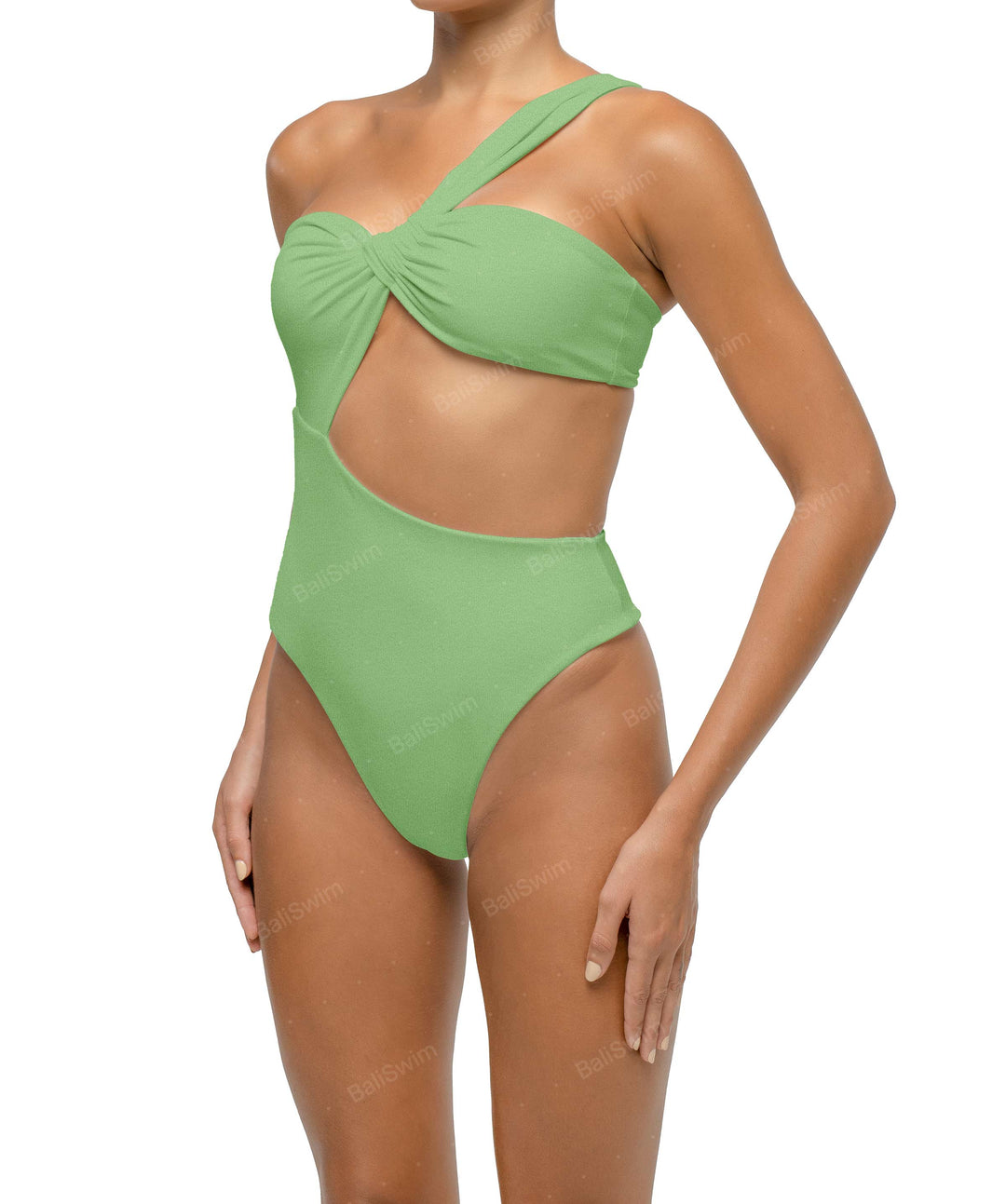 BSWS-S68 Asymetric Ruched One Piece