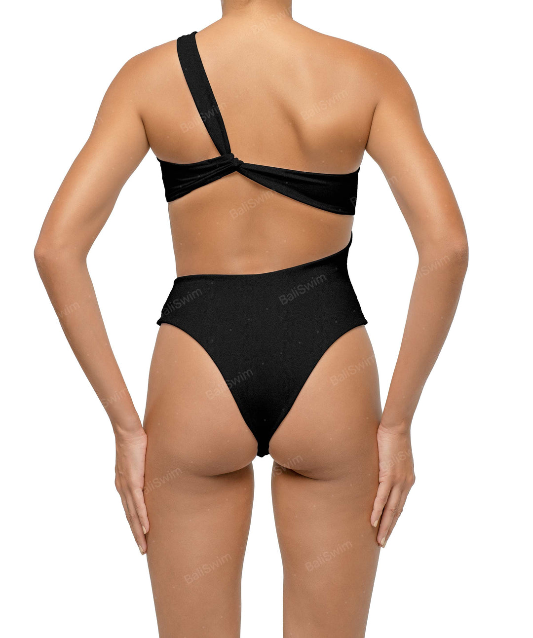 BSWS-S68 Asymetric Ruched One Piece