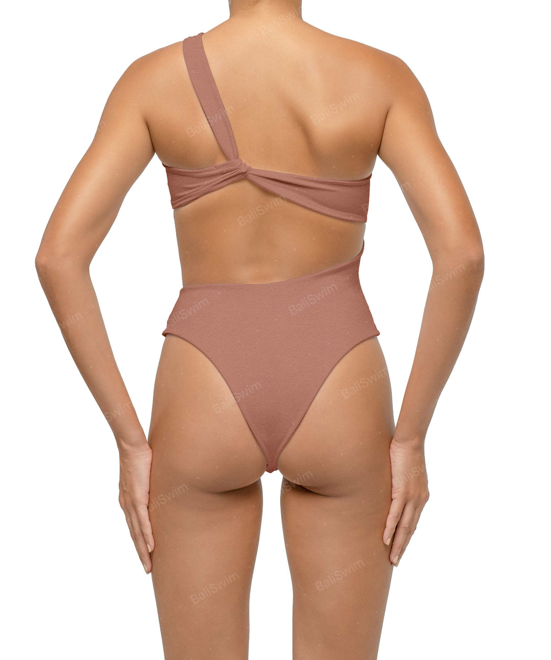 BSWS-S68 Asymetric Ruched One Piece