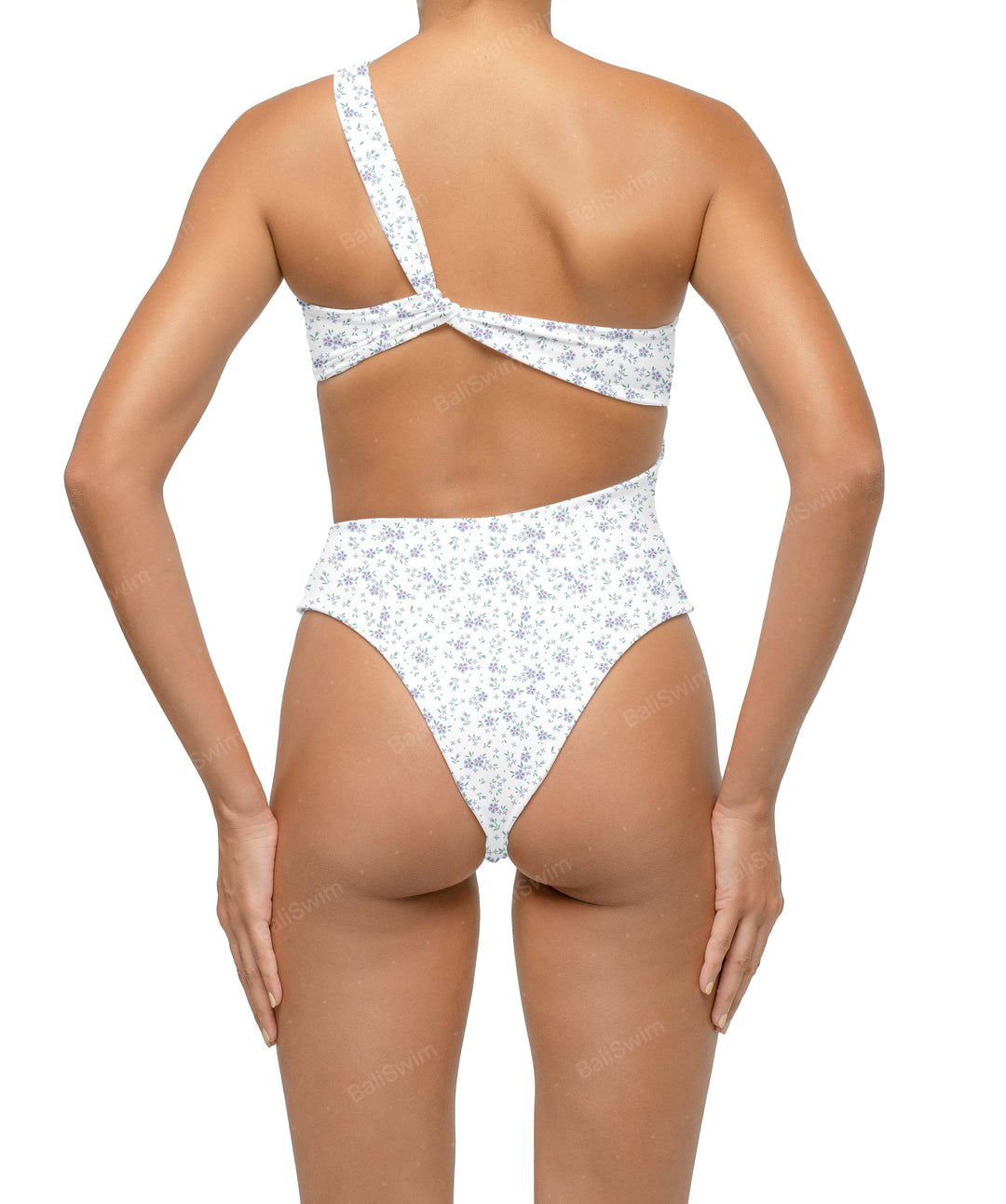 BSWS-S68 Asymetric Ruched One Piece