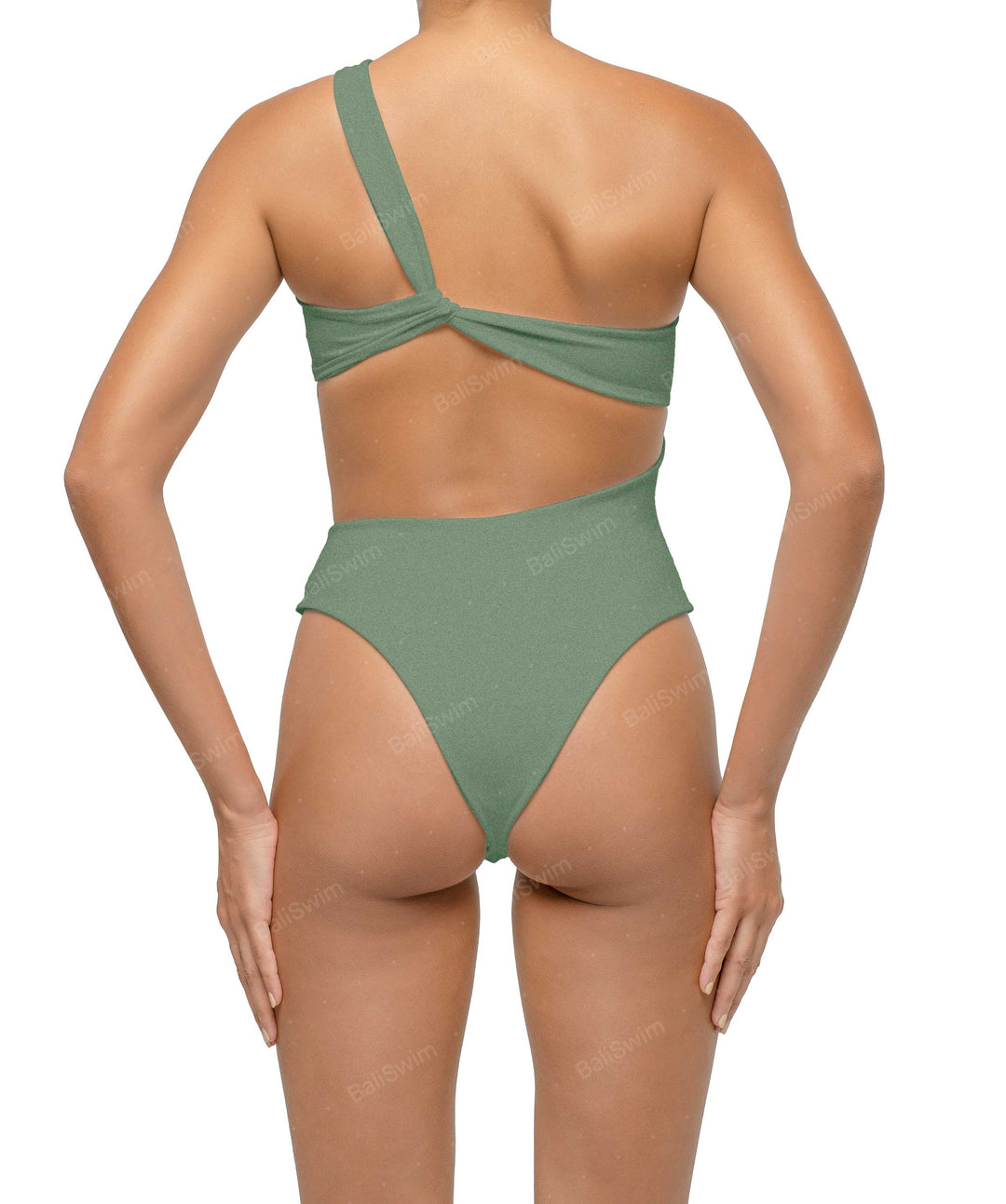 BSWS-S68 Asymetric Ruched One Piece